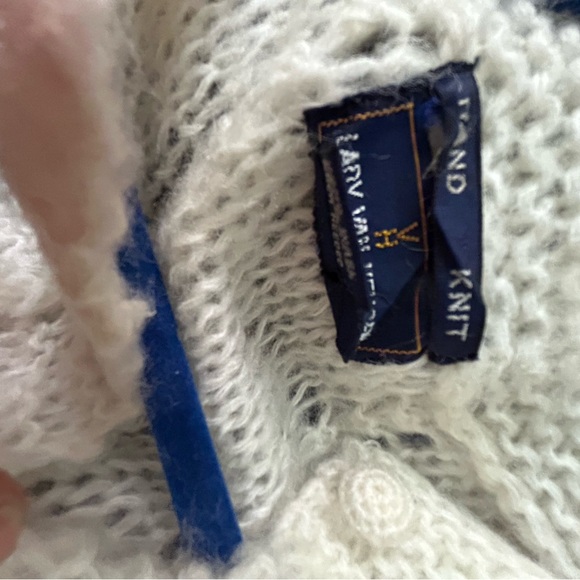 Lady Van Heusen Vintage Hand Knit Cardigan Embroidered Sweater SZ Medium - Picture 6 of 7